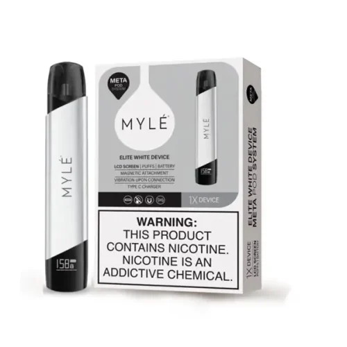 MYLE V5 Elite White Pod Device with 380mAh Battery and USB Type-C Charging UAE