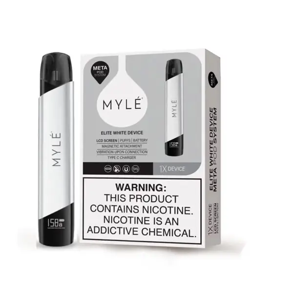 MYLE V5 Elite White Pod Device with 380mAh Battery and USB Type-C Charging UAE