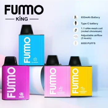 Fumo King 6000 Puffs Disposable Vape 20mg Salt Nicotine Rechargeable UAE