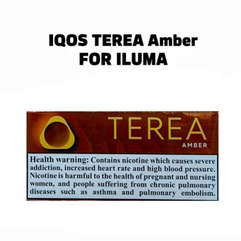IQOS TEREA Amber Italy sticks for IQOS ILUMA with rich tobacco flavor available in UAE at TEREA Dubai