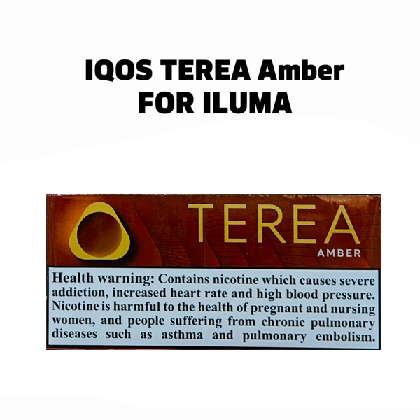 IQOS TEREA Amber Italy sticks for IQOS ILUMA with rich tobacco flavor available in UAE at TEREA Dubai