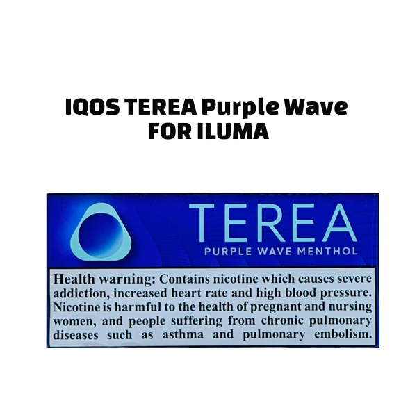 IQOS TEREA Purple Wave Menthol sticks for IQOS ILUMA with cooling menthol and berry flavor available in UAE at TEREA Dubai