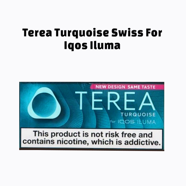 IQOS TEREA Turquoise Switzerland sticks for IQOS ILUMA with refreshing menthol flavor available in UAE at TEREA Dubai