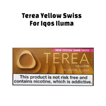 IQOS TEREA Yellow Switzerland sticks for IQOS ILUMA with smooth and mellow tobacco flavor available in UAE at TEREA Dubai