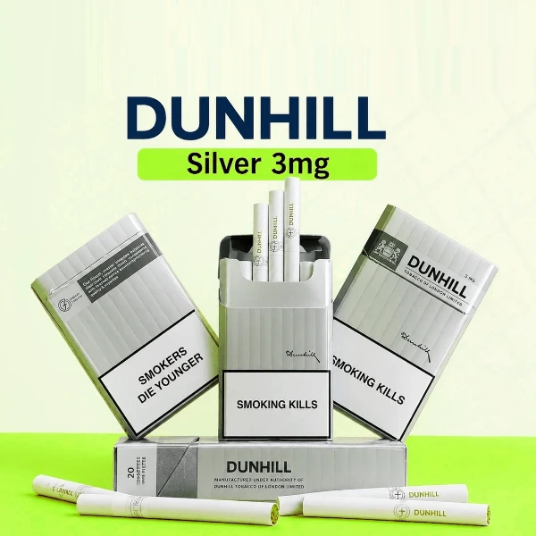 Dunhill 3mg Silver Cigarettes UAE – Light Tobacco Cigarette Pack | Terea Dubai